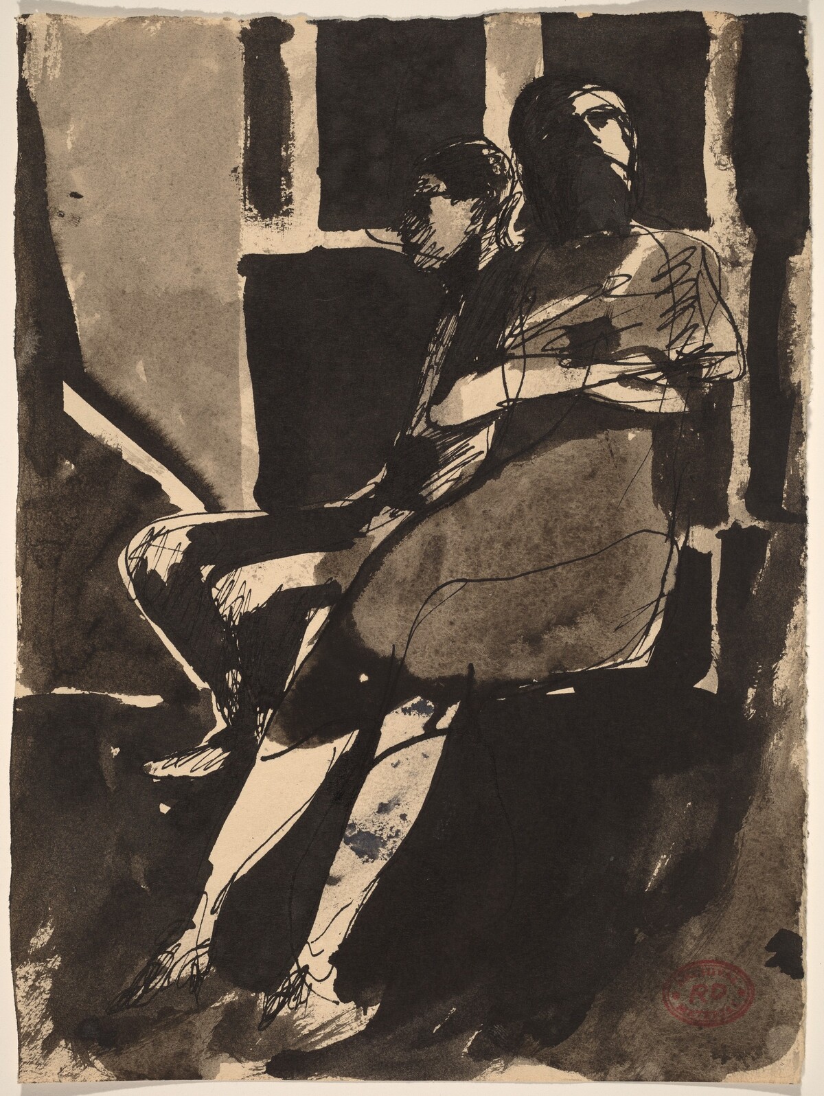 Untitled [Two Seated Figures] by Richard Diebenkorn
