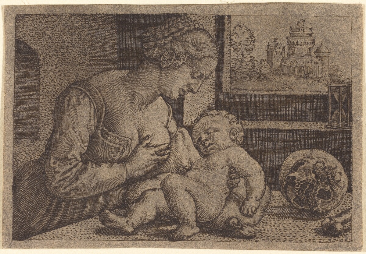 Madonna with Skull by Barthel Beham