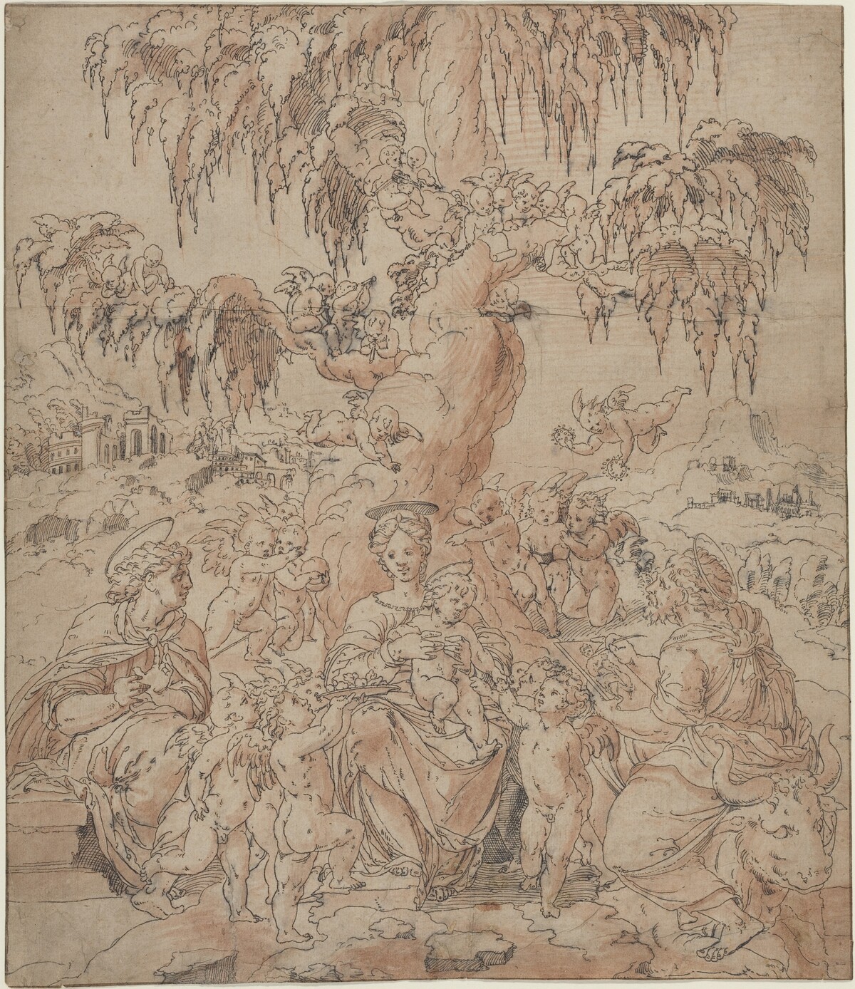Madonna and Child with Saints John and Luke by Jean Cousin the Younger