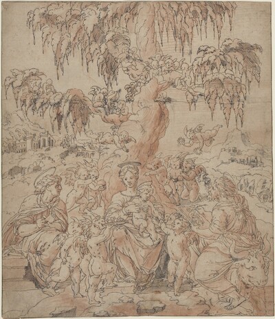 Madonna and Child with Saints John and Luke