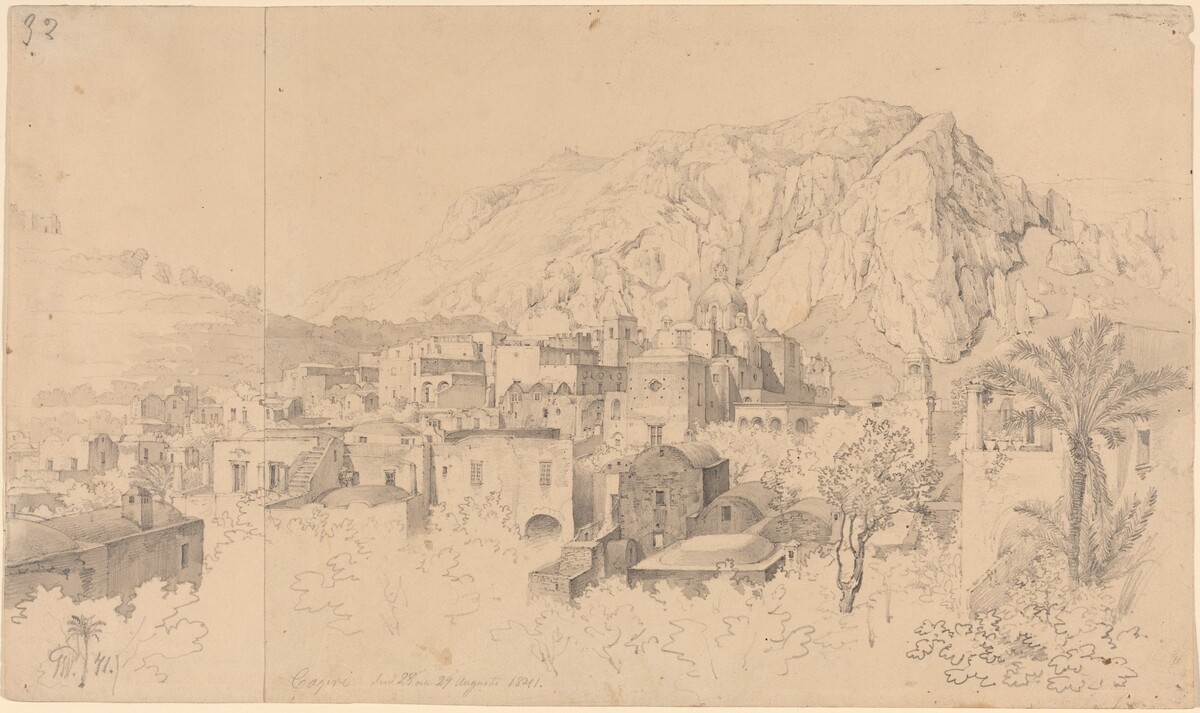 View of Capri by Gustaf Wilhelm Palm