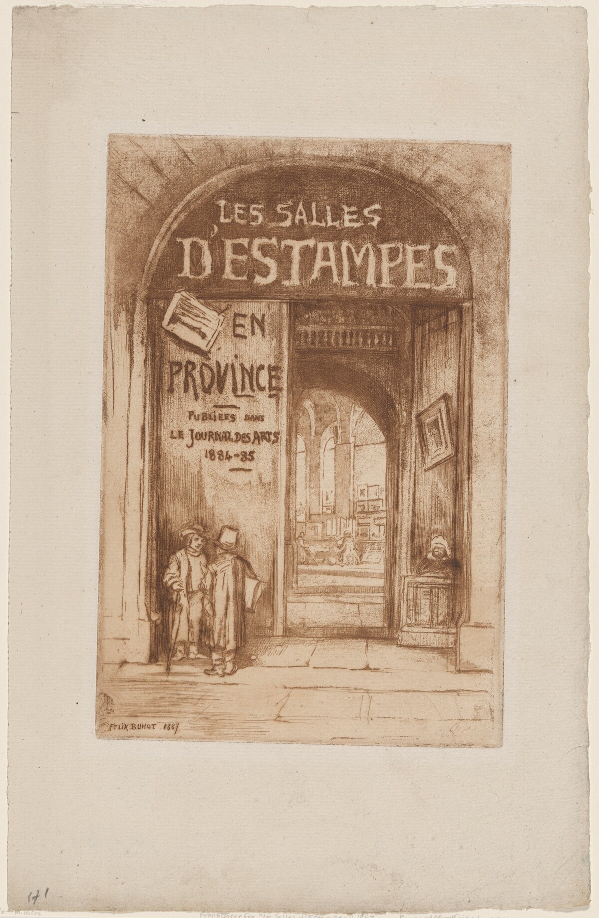 Frontispiece for "Les Salles d'Estampes" by Félix-Hilaire Buhot
