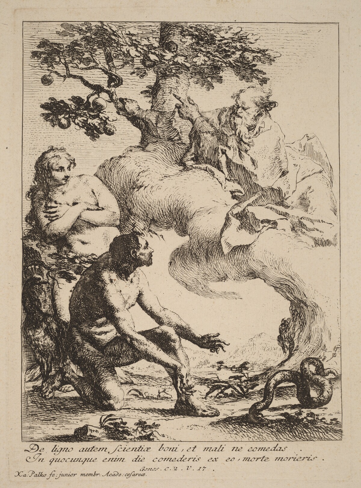 God Commanding Adam and Eve by Franz Karl Palko
