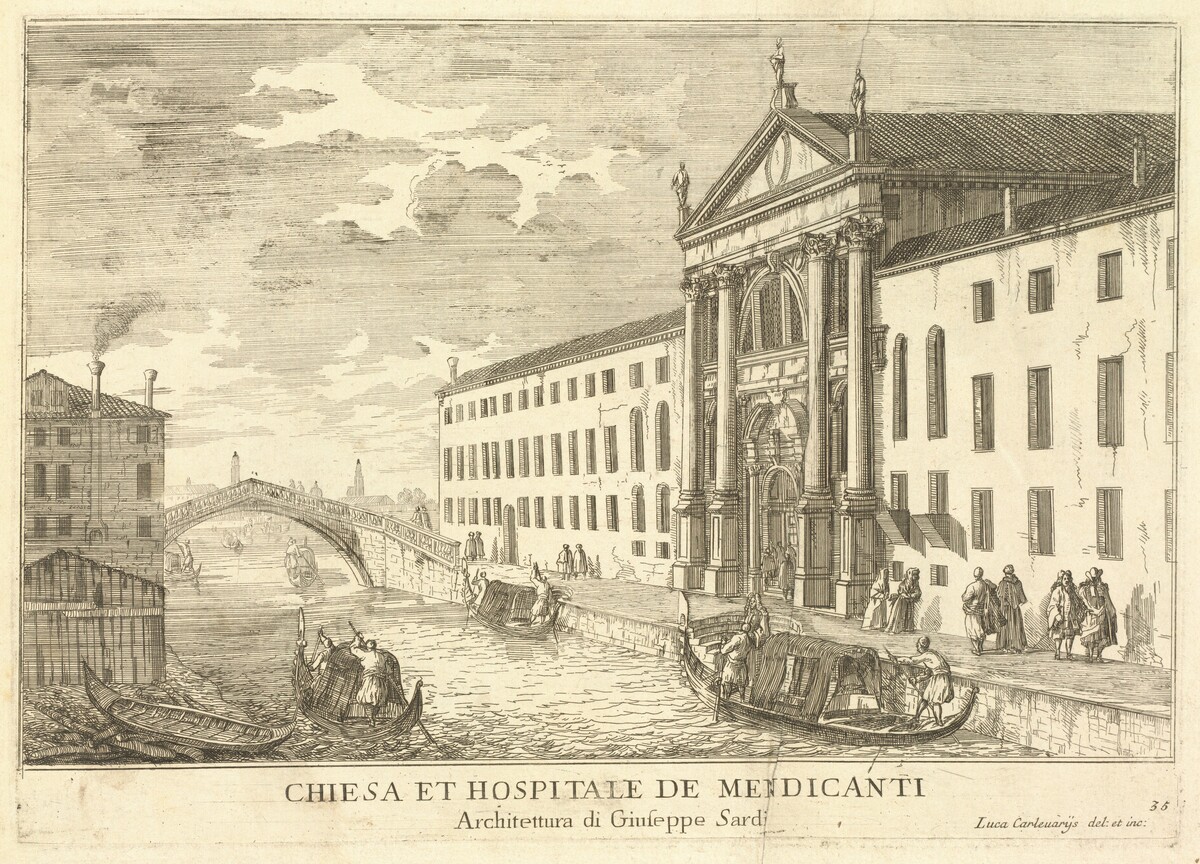 Chiesa et Hospitale de Mendicanti (plate 35) by Luca Carlevariis