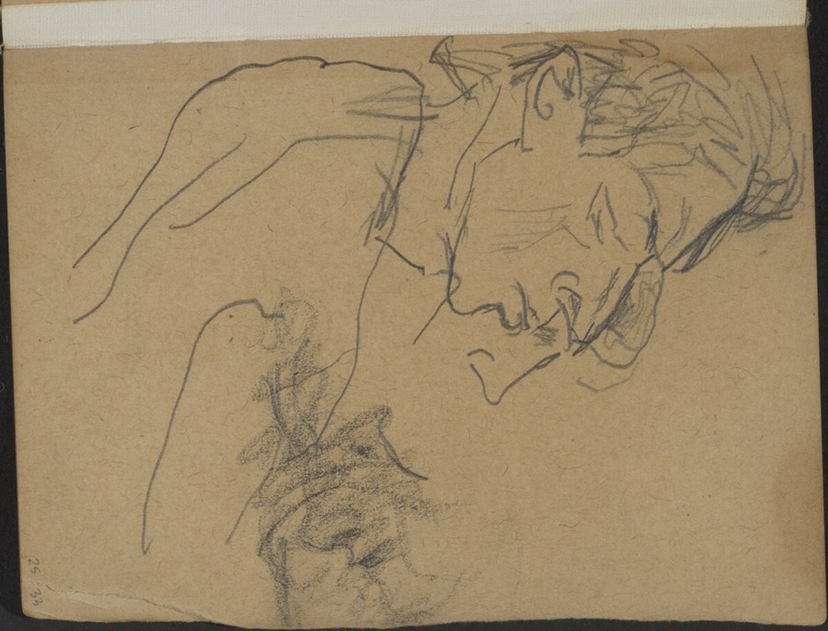Mann im Profil  (Man in Profile) [p. 25] by Max Beckmann