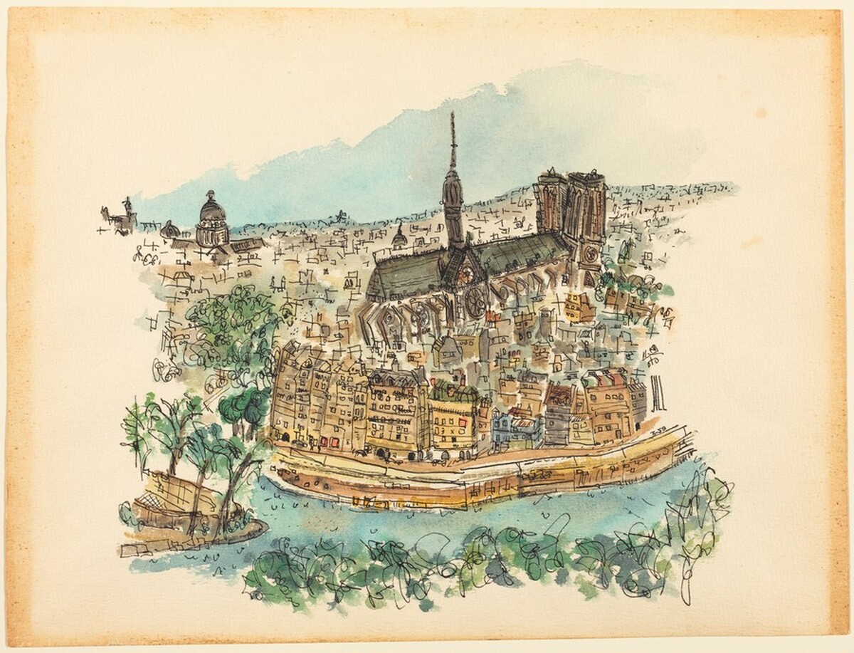 Notre-Dame, Ile de la Cité by Ludwig Bemelmans