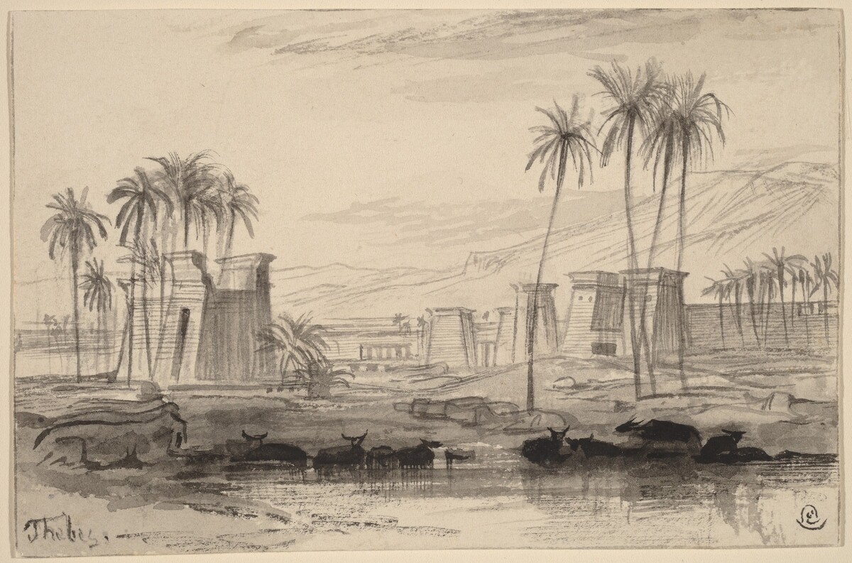 Thebes by Edward Lear