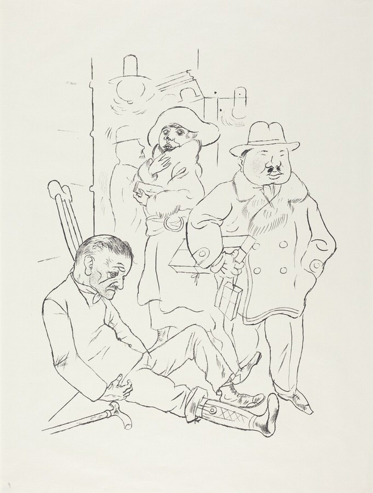"I have done my part ... the plunder is your affair." ("Ich habe das Meine getan ... Das Plündern ist eure Sache!") by George Grosz