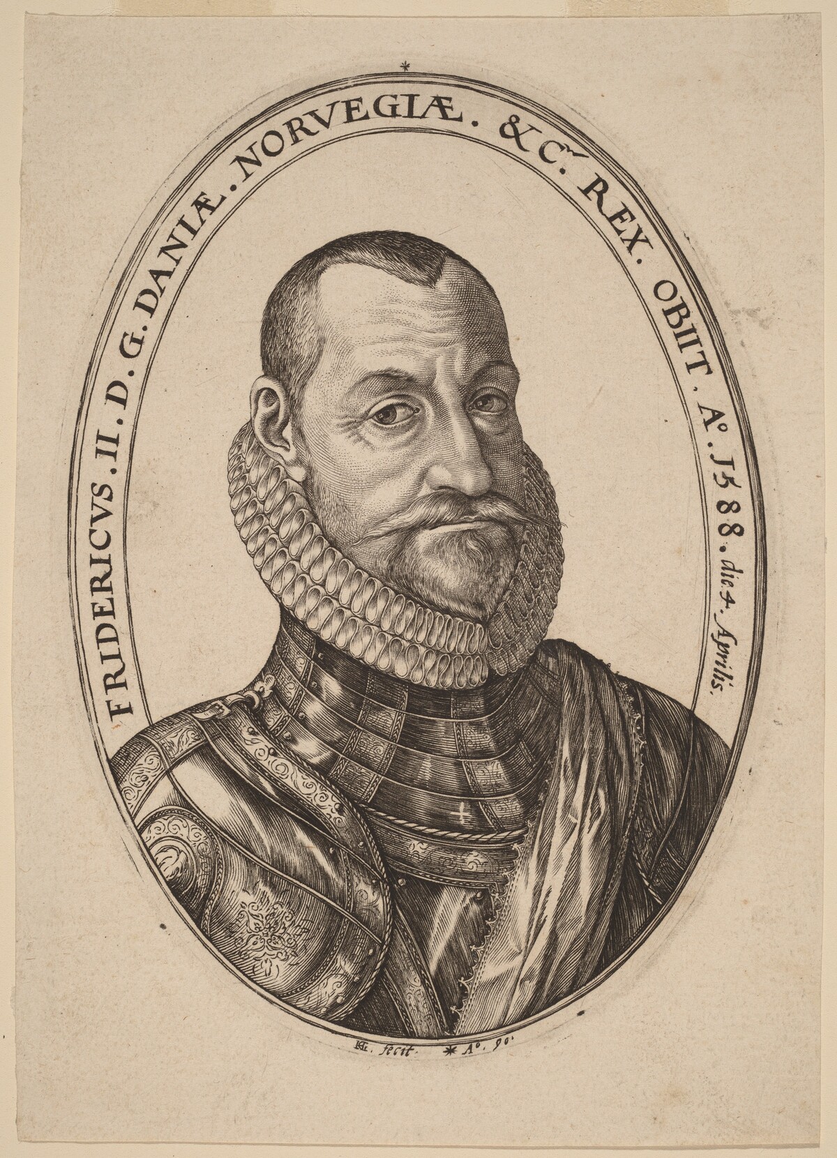 Frederick II, King of Denmark and Norway by Hendrik Goltzius