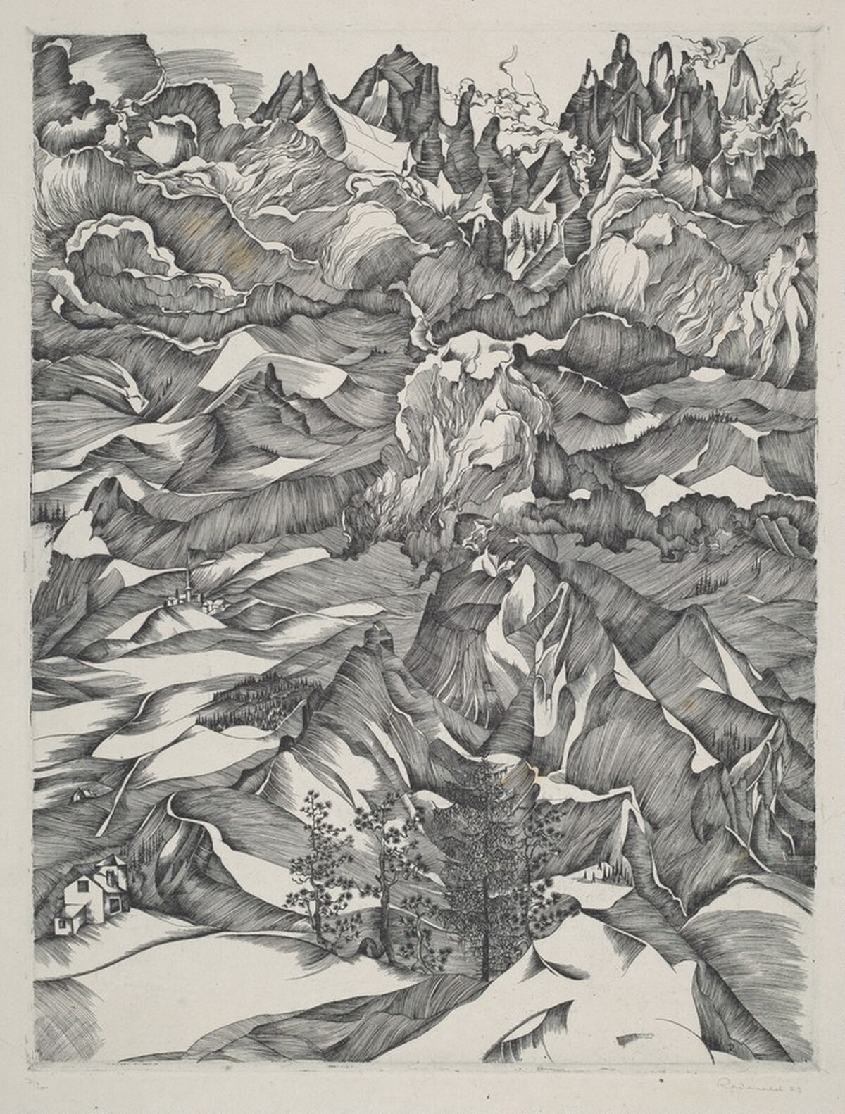 Mountainous Landscape by Otto Rodewald