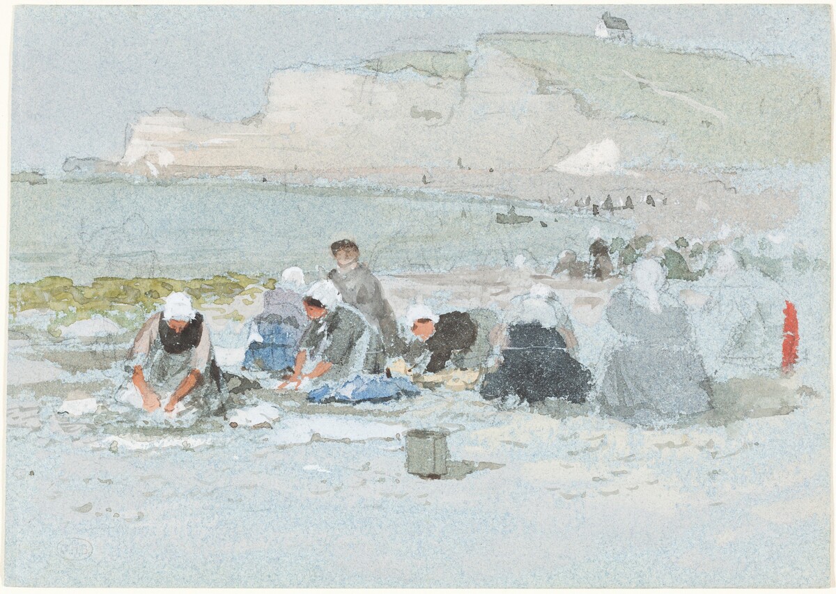 Washerwomen on the Beach at Etretat by George Henry Boughton