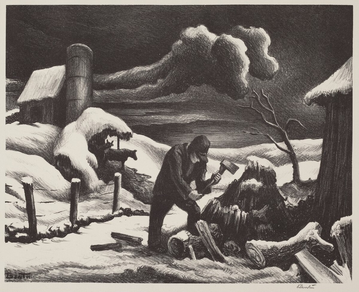 The Woodpile by Thomas Hart Benton
