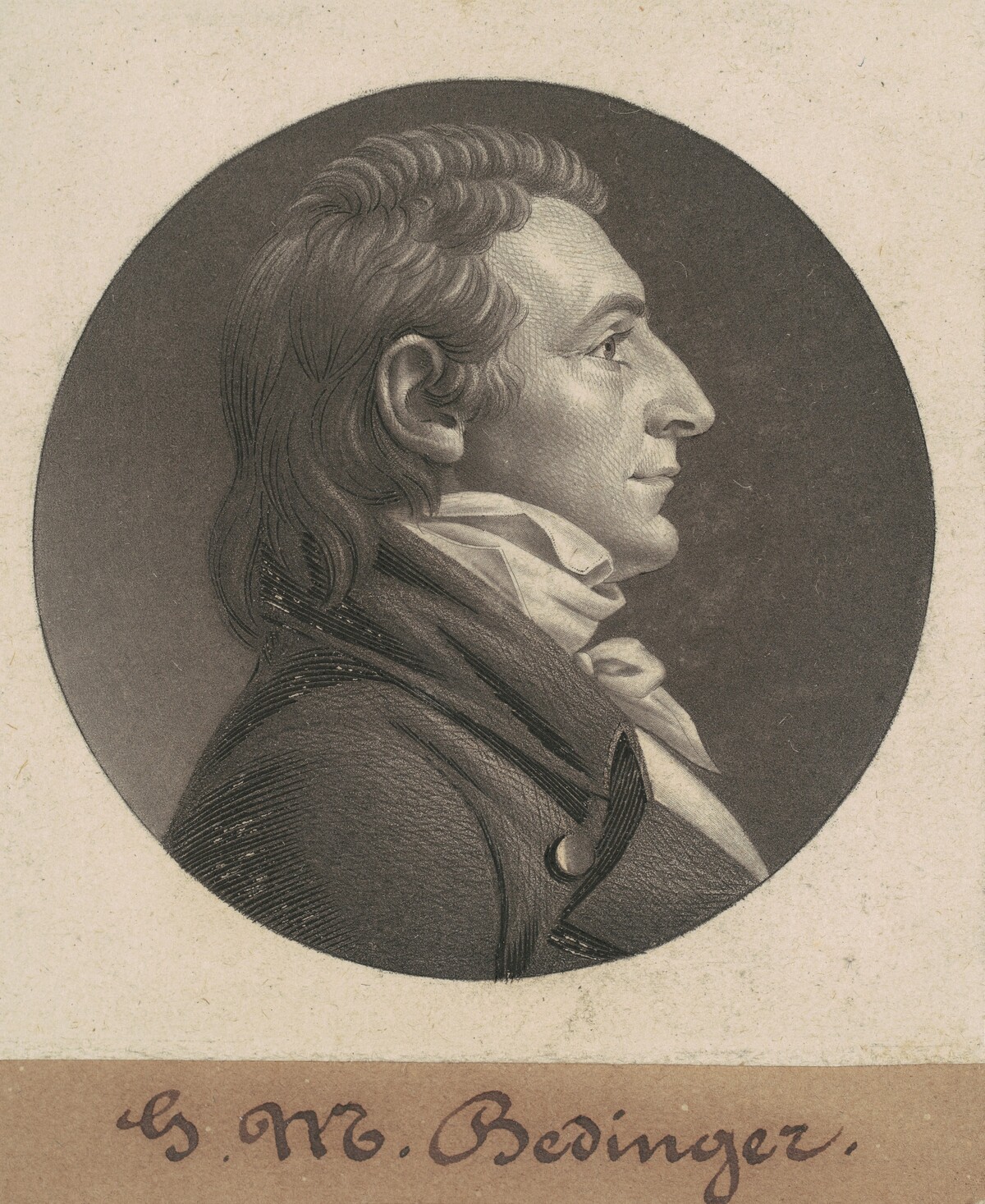 George Michael Bedinger by Charles B. J. Févret de Saint-Mémin