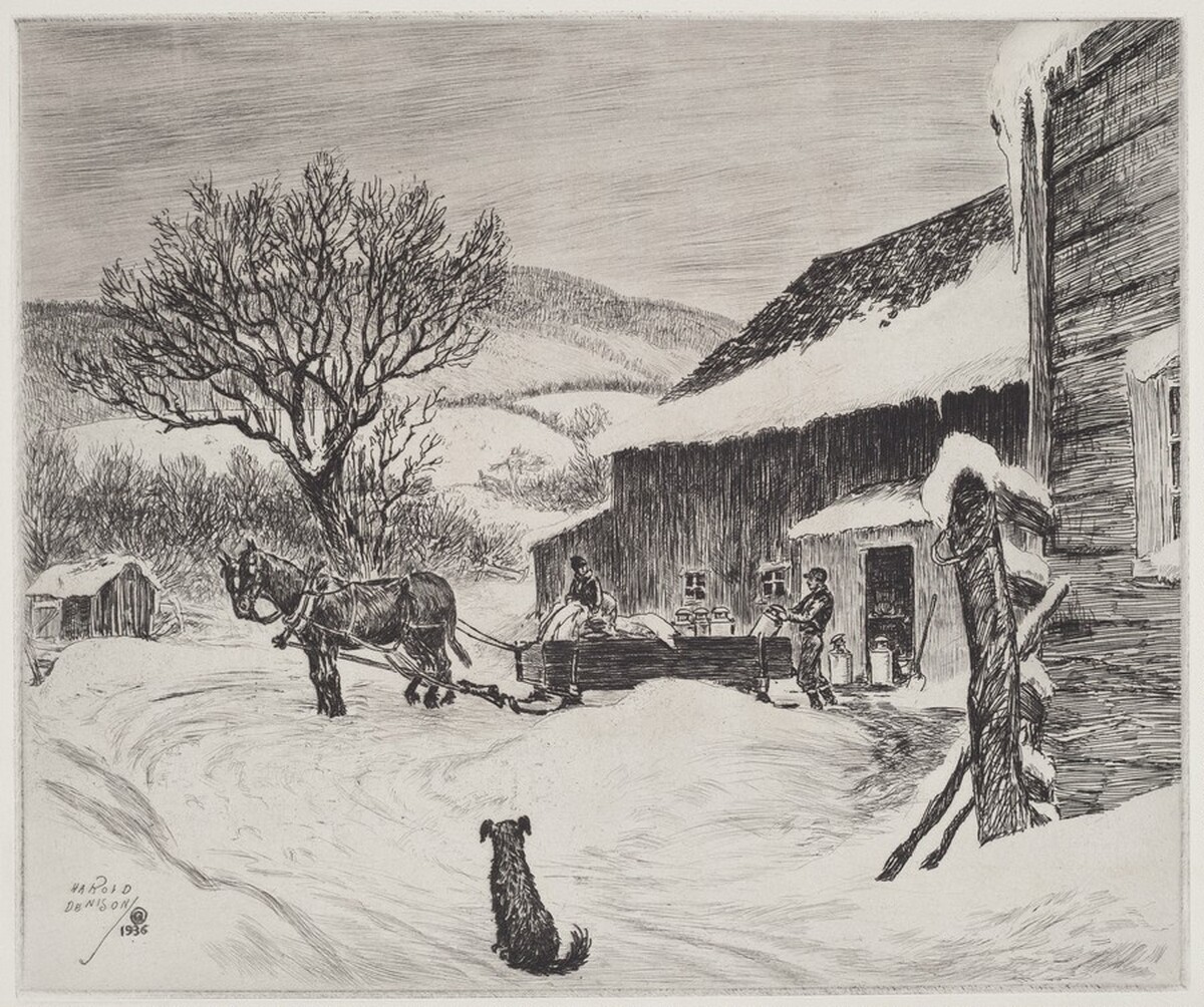 Hauling the Milk by Harold Denison