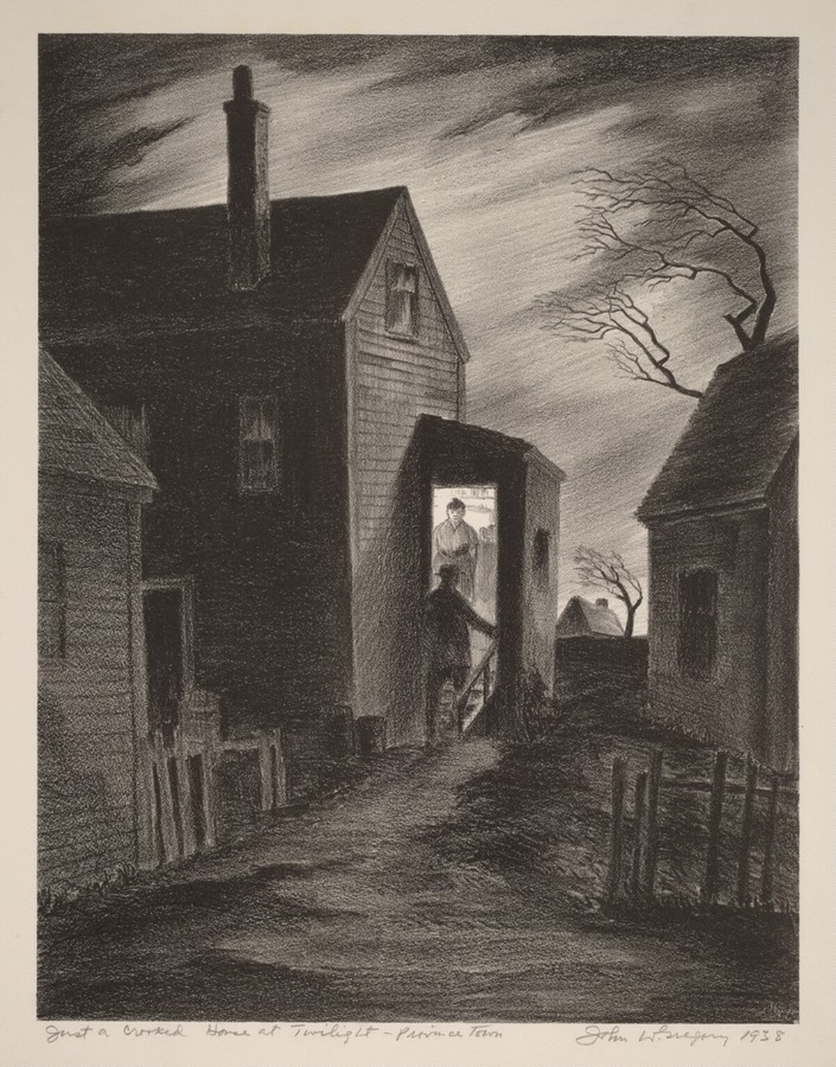 Just a Crooked House at Twilight - Provincetown by John Worthington Gregory