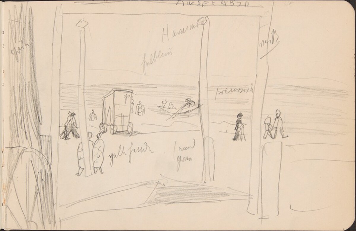 Strandlandschaft mit Badenden (Seascape with Bathers) [p. 1] by Max Beckmann
