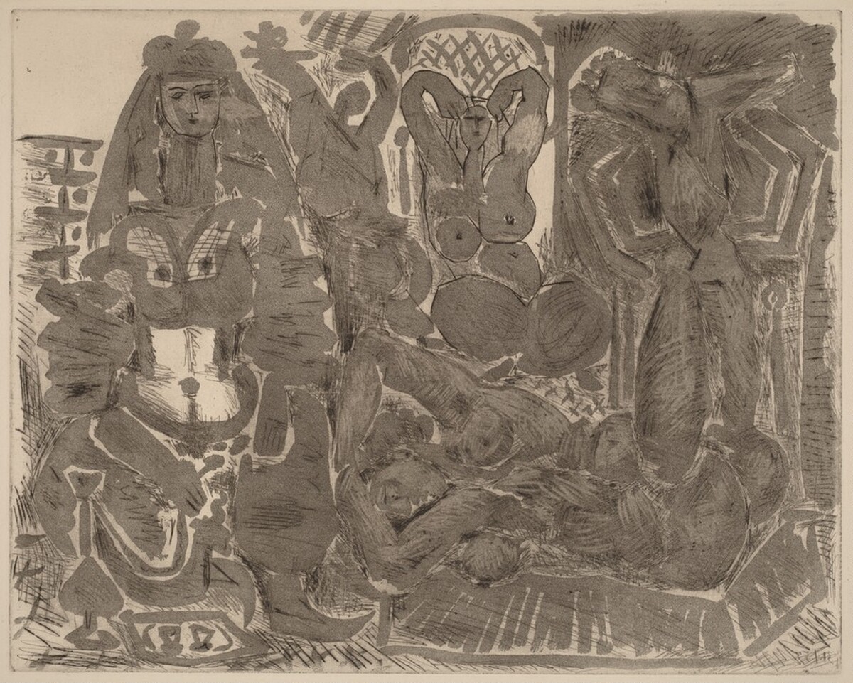 Variation on Delacroix's "Women of Algiers": IX by Pablo Picasso
