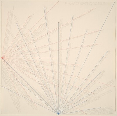 Red Lines from the Midpoint of the Left Side and Blue Lines from the Midpoint of the Bottom Side