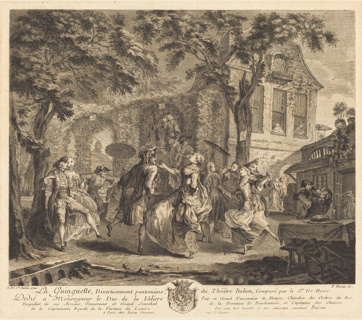The Tavern by Pierre-François Basan after Gabriel Jacques de Saint-Aubin