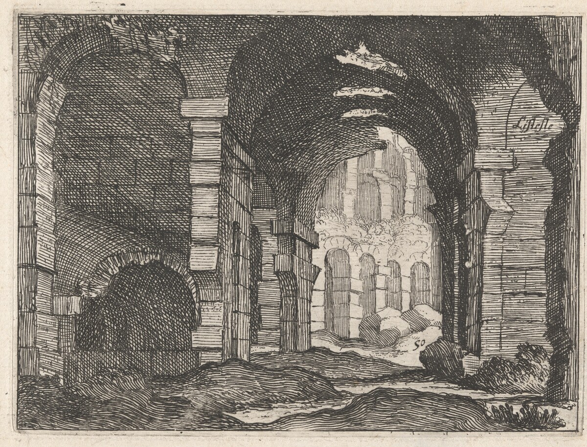 The Ruins of the Colosseum by Giovanni Battista Mercati