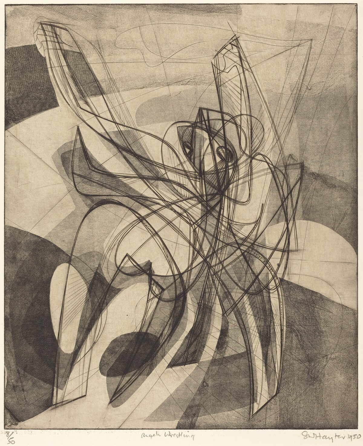 Angels Wrestling by Stanley William Hayter