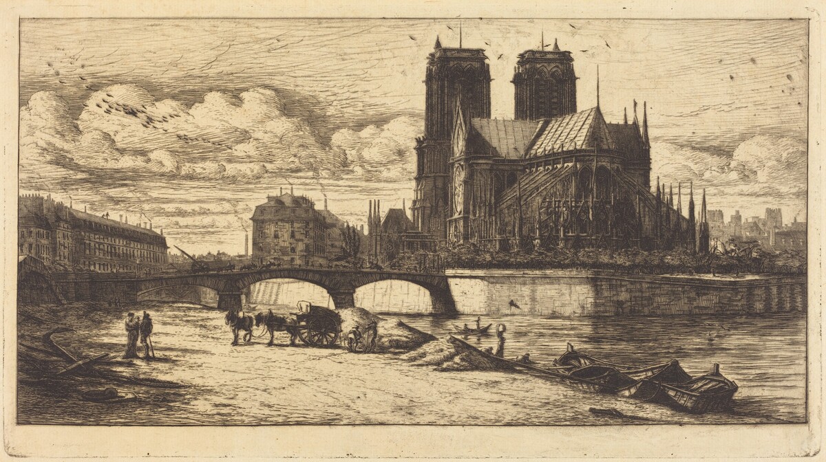 L'abside de Notre-Dame de Paris (The Apse of the Cathedral of Notre-Dame, Paris) by Charles Meryon