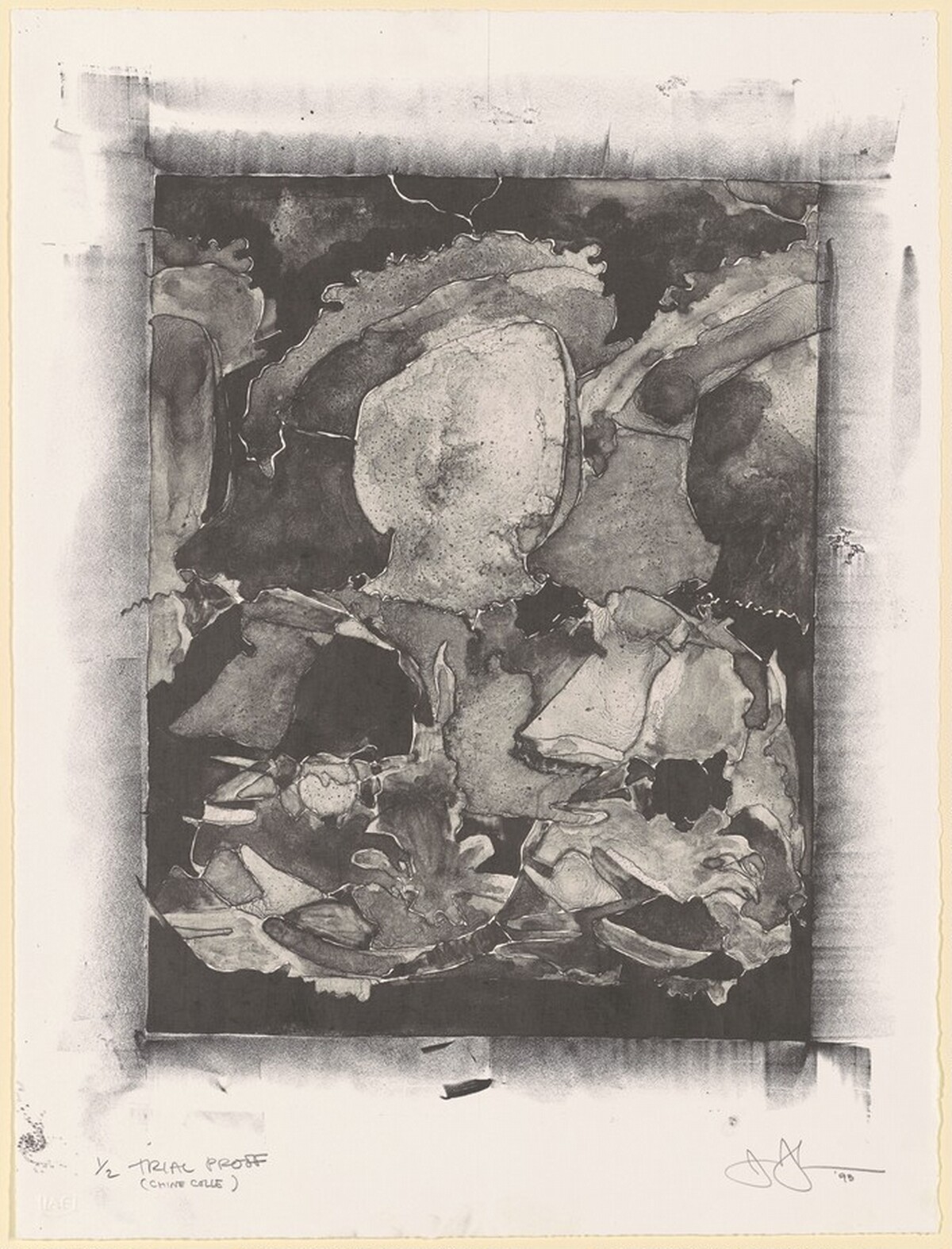 After Holbein (In Portfolio Artists against Torture) [trial proof] by Jasper Johns