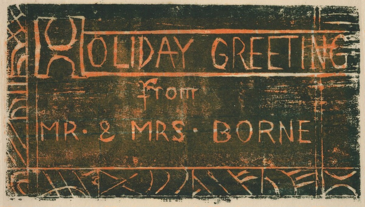 Holiday Greeting by Mortimer Borne
