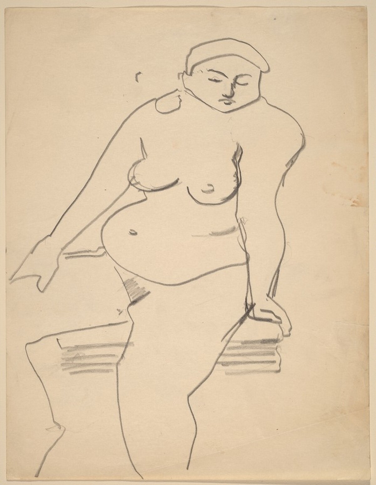 Seated Nude Leaning Right by Mark Rothko
