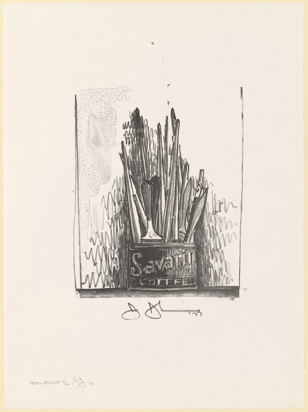 Savarin 4 (Oval) [trial proof] by Jasper Johns