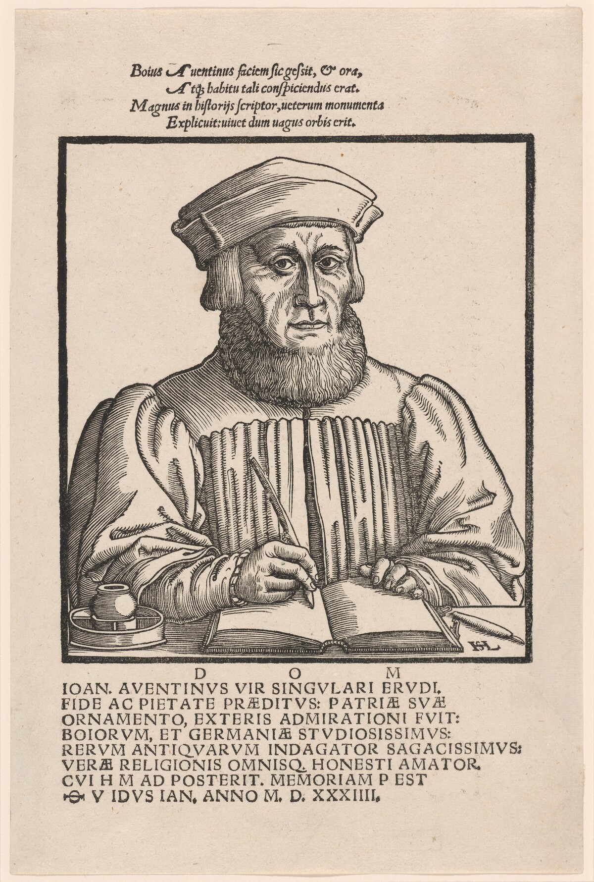 Johann Aventinus (Johann Turmair) by Hanns Lautensack