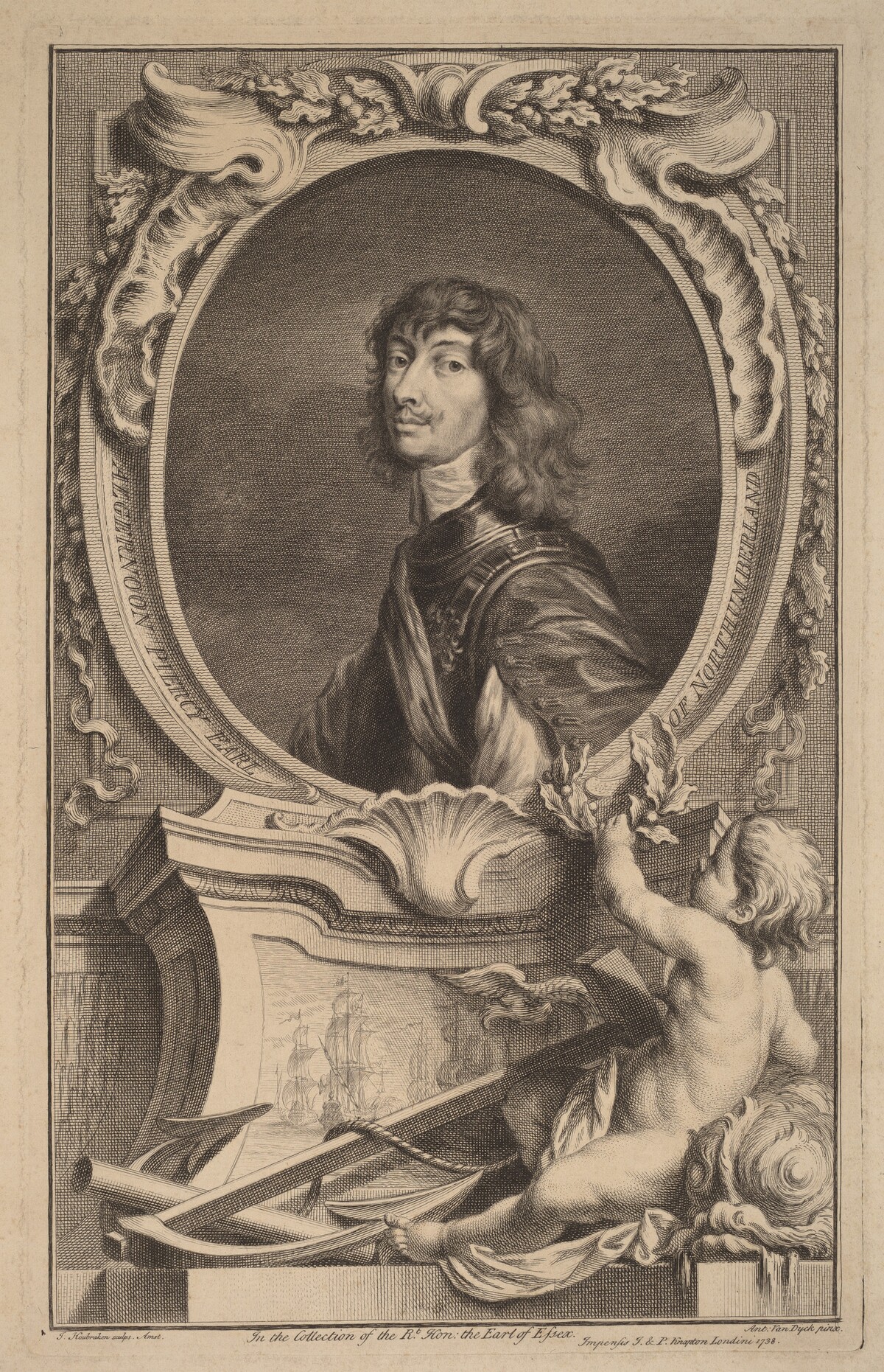 Algernon Percy, Earl of Northumberland by Jacobus Houbraken after Sir Anthony van Dyck