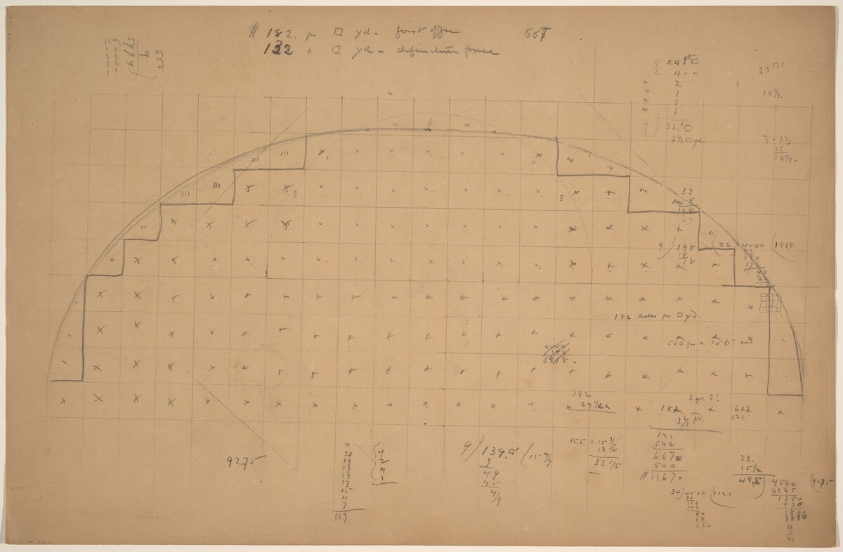 Diagram of a Lunette [verso] by Charles Sprague Pearce