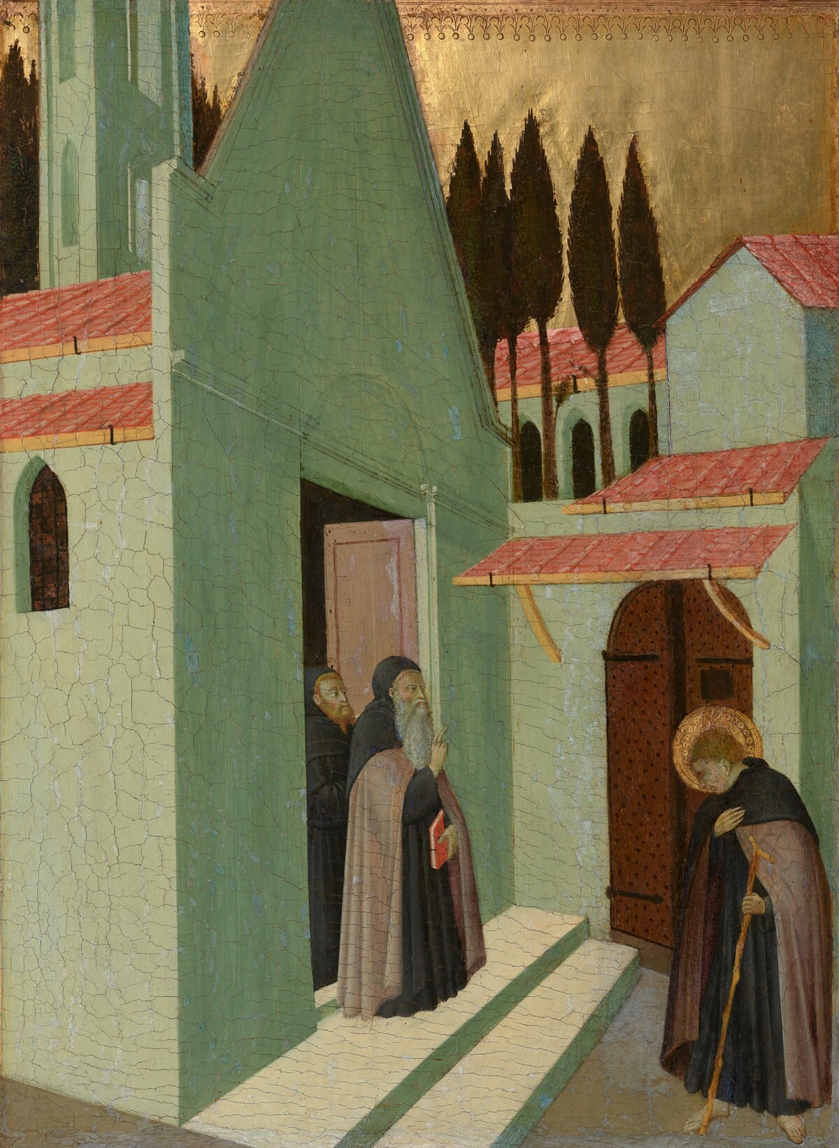 Saint Anthony Leaving His Monastery by Master of the Osservanza (Sano di Pietro?)