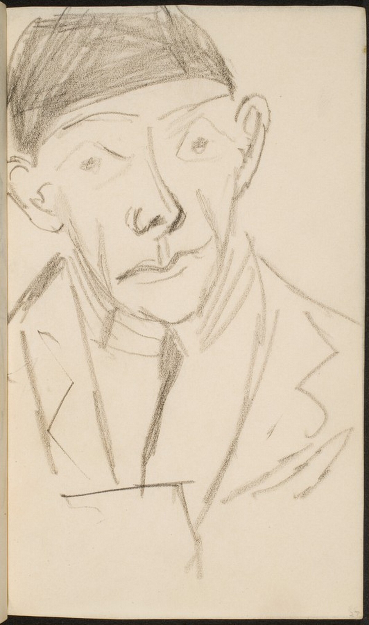 derselbe Mann wie auf S. 25  (Man with a Cap ) [p. 27] by Max Beckmann