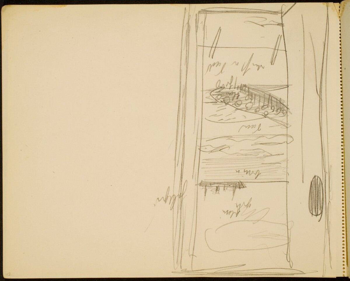 Blick aus dem Fenster, Notizen (View from a Window with Notations [p. 112] by Max Beckmann