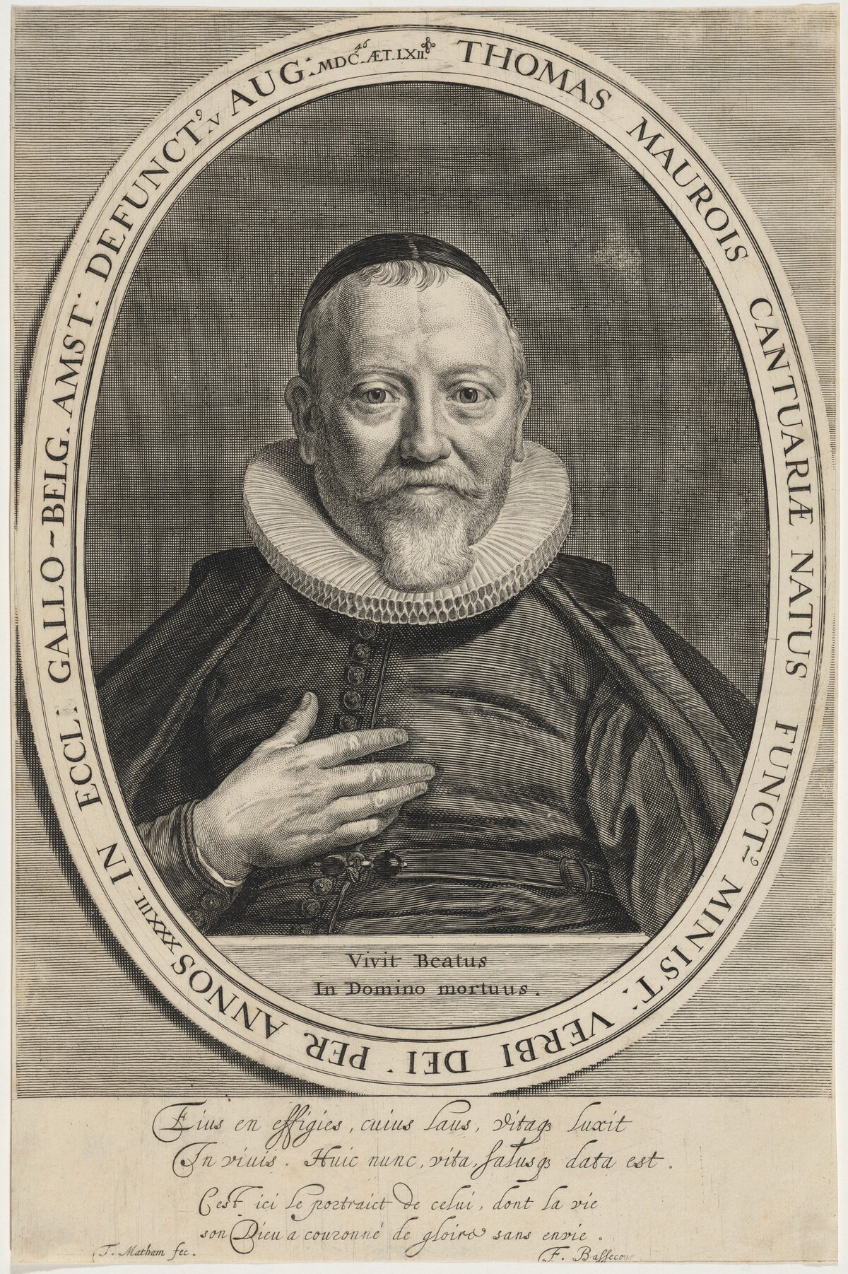 Thomas Maurois by Theodor Matham after David Baudringien
