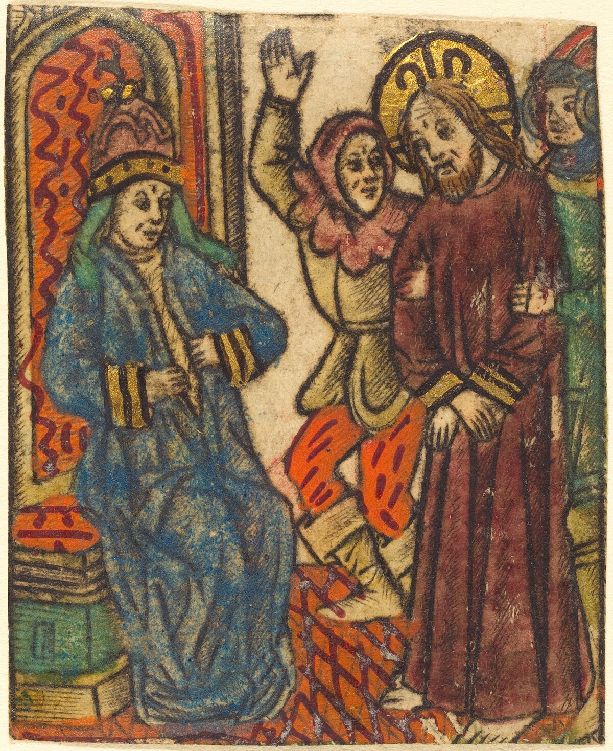 Christ before Caiaphas by Master of the Dutuit Mount of Olives after Master of St. Erasmus