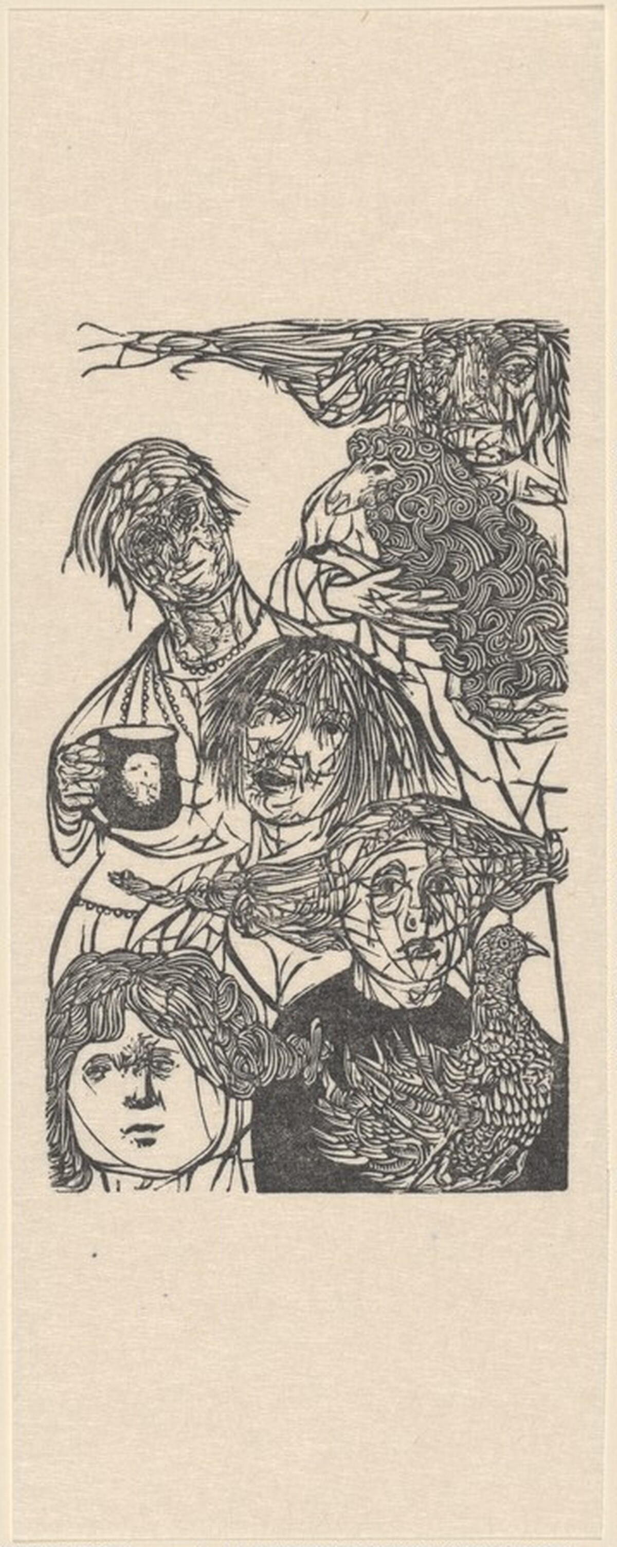 Page 27, from "A Poem Called the Tunning of Elynour Rummynge" by Leonard Baskin