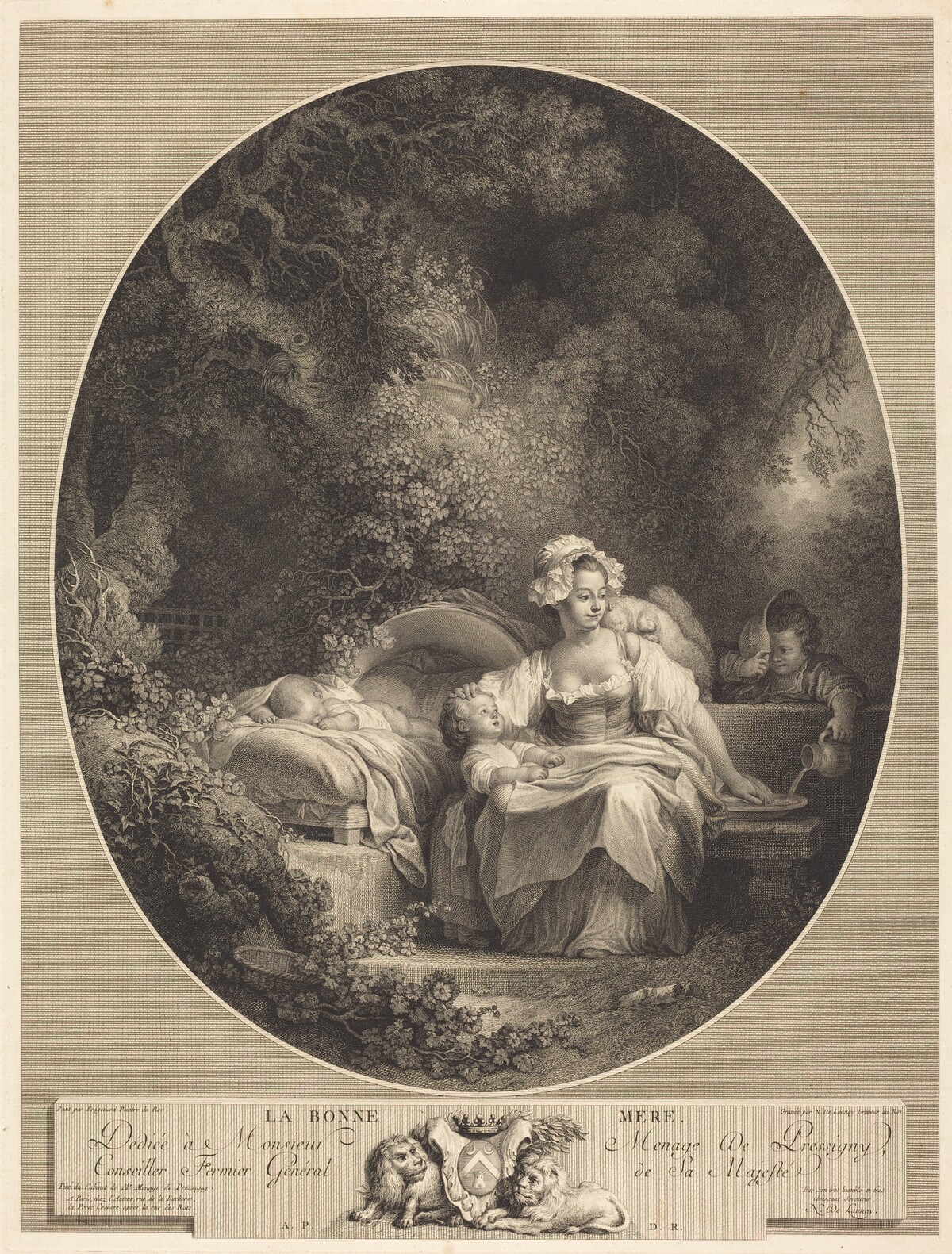 La Bonne Mère by Nicolas Delaunay after Jean-Honoré Fragonard
