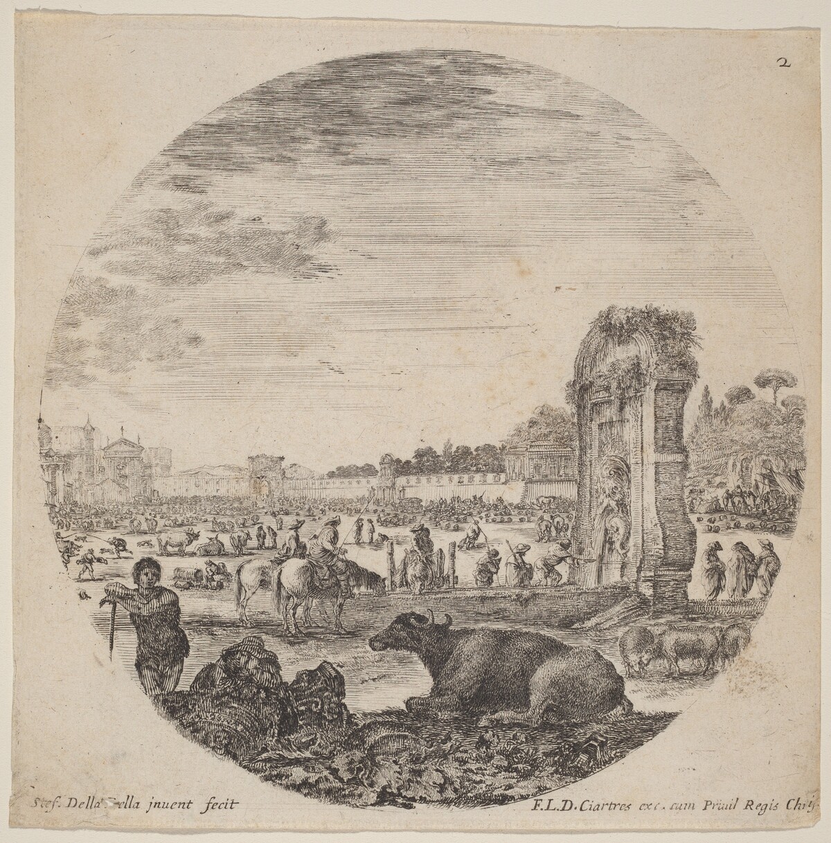 Campo Vaccino by Stefano Della Bella