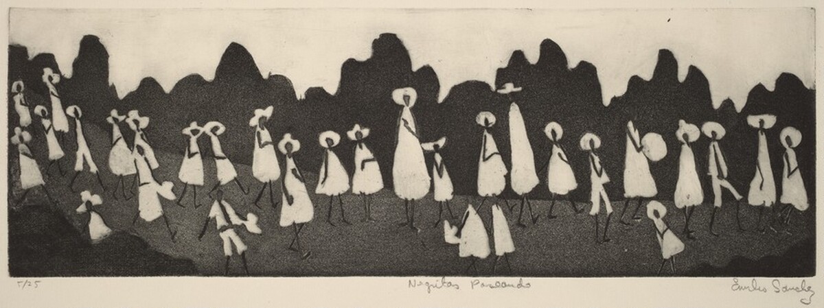 Children Strolling by Emilio Sanchez