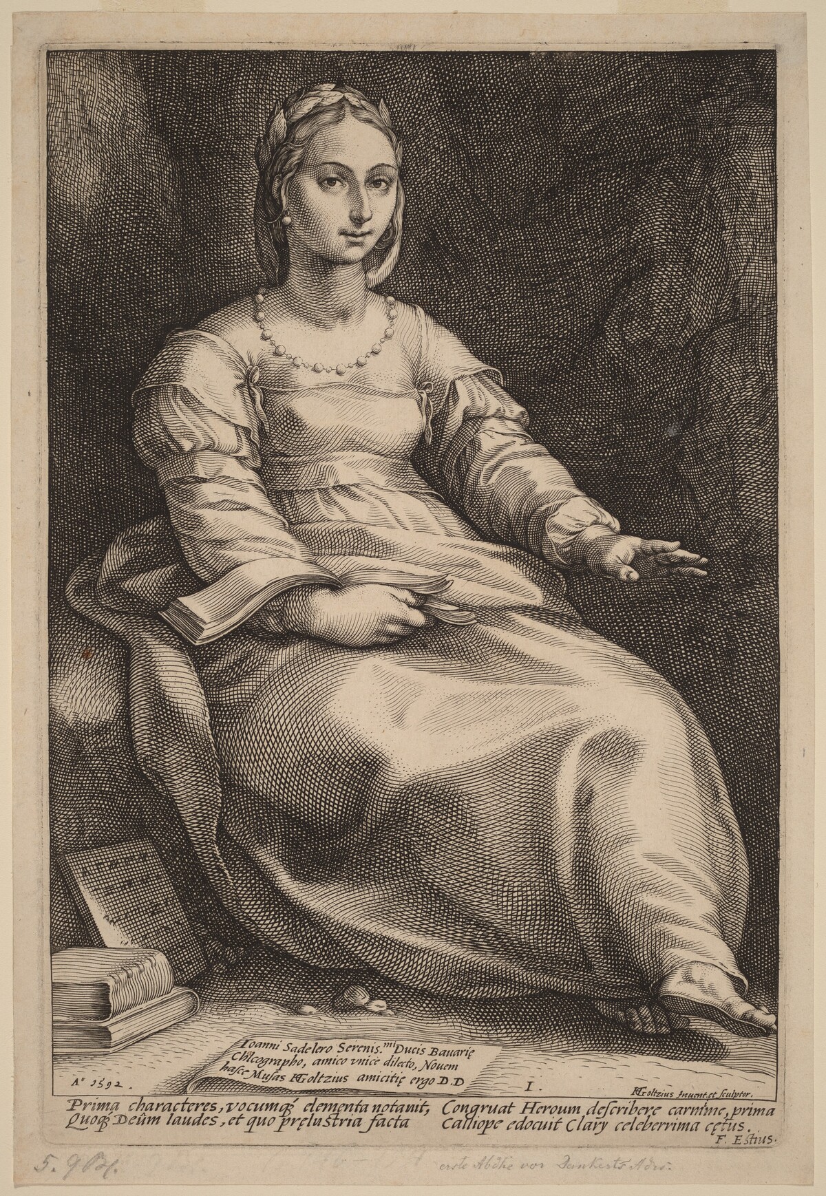 Calliope by Hendrick Goltzius