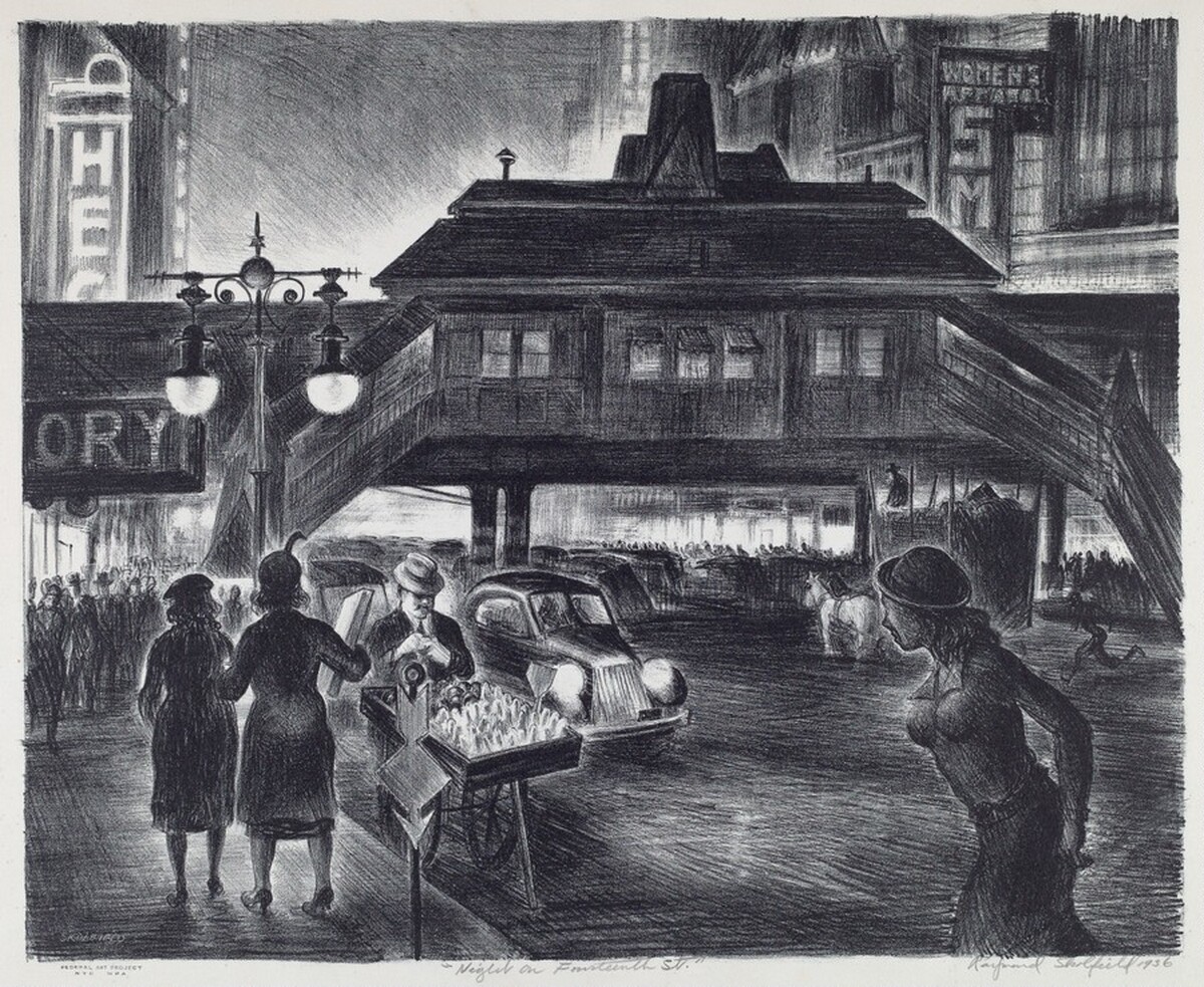 Night on Fourteenth St. by Raymond White Skolfield