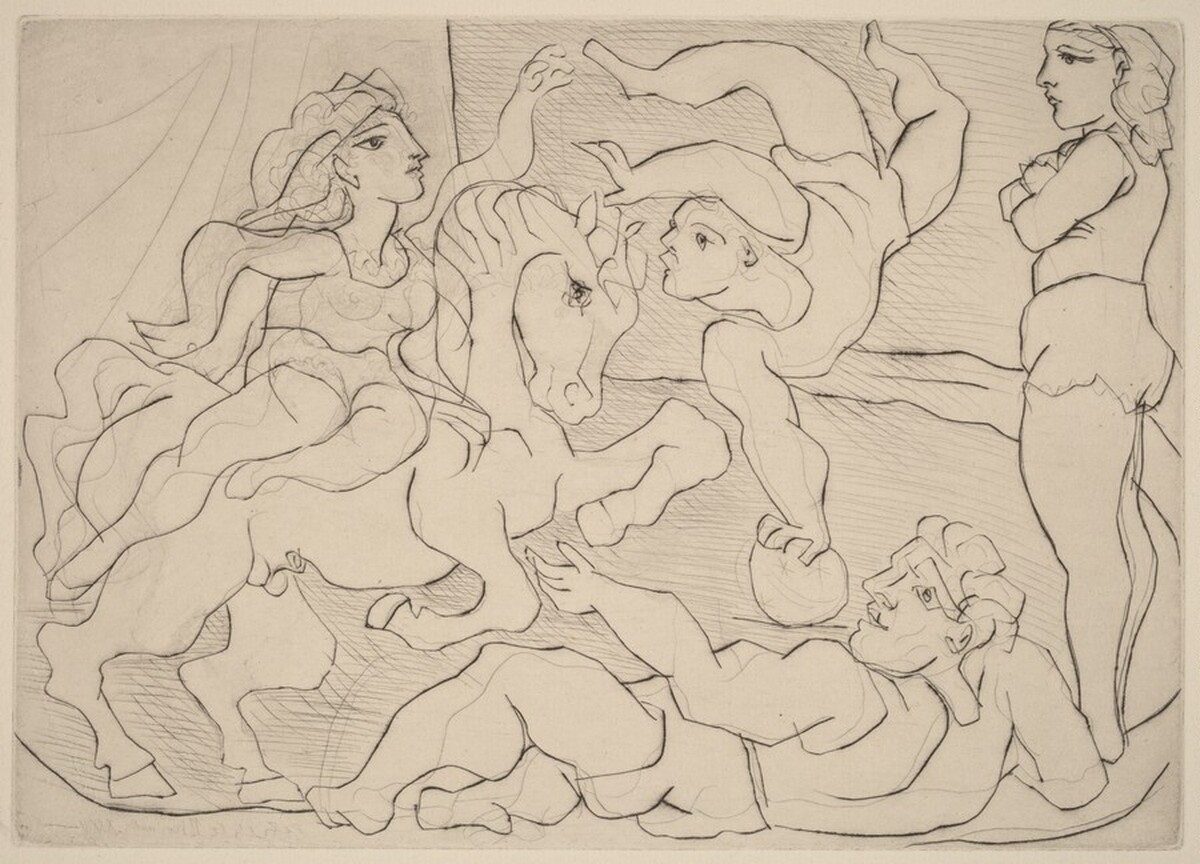 Circus. Repetition (Le cirque. Répétition) by Pablo Picasso