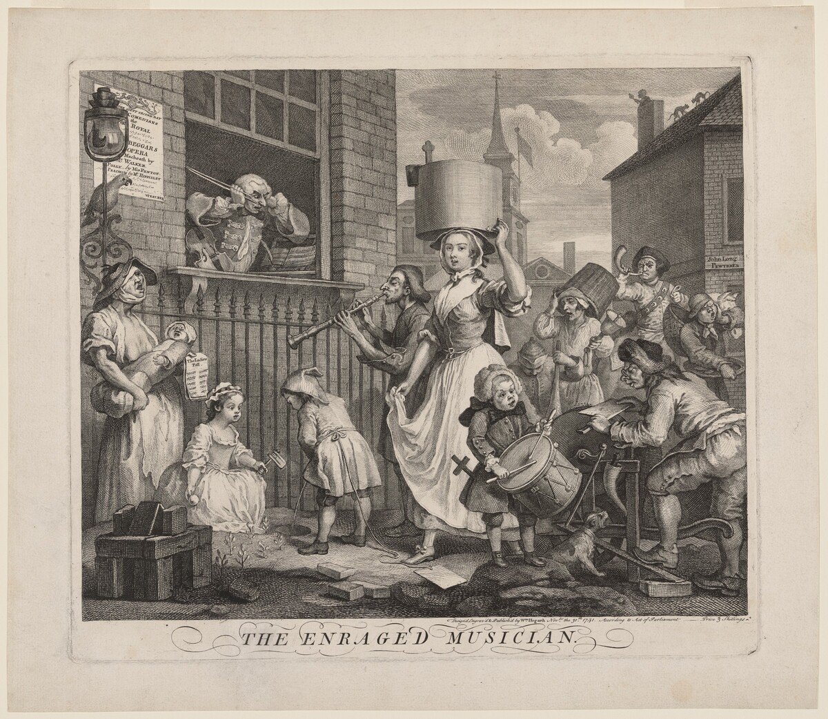 The Enraged Musician by William Hogarth