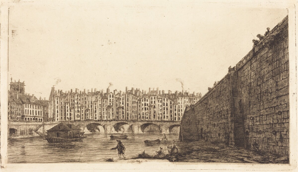 Le Pont-au-Change, Paris, vers 1784 by Charles Meryon after Victor Jean Nicolle