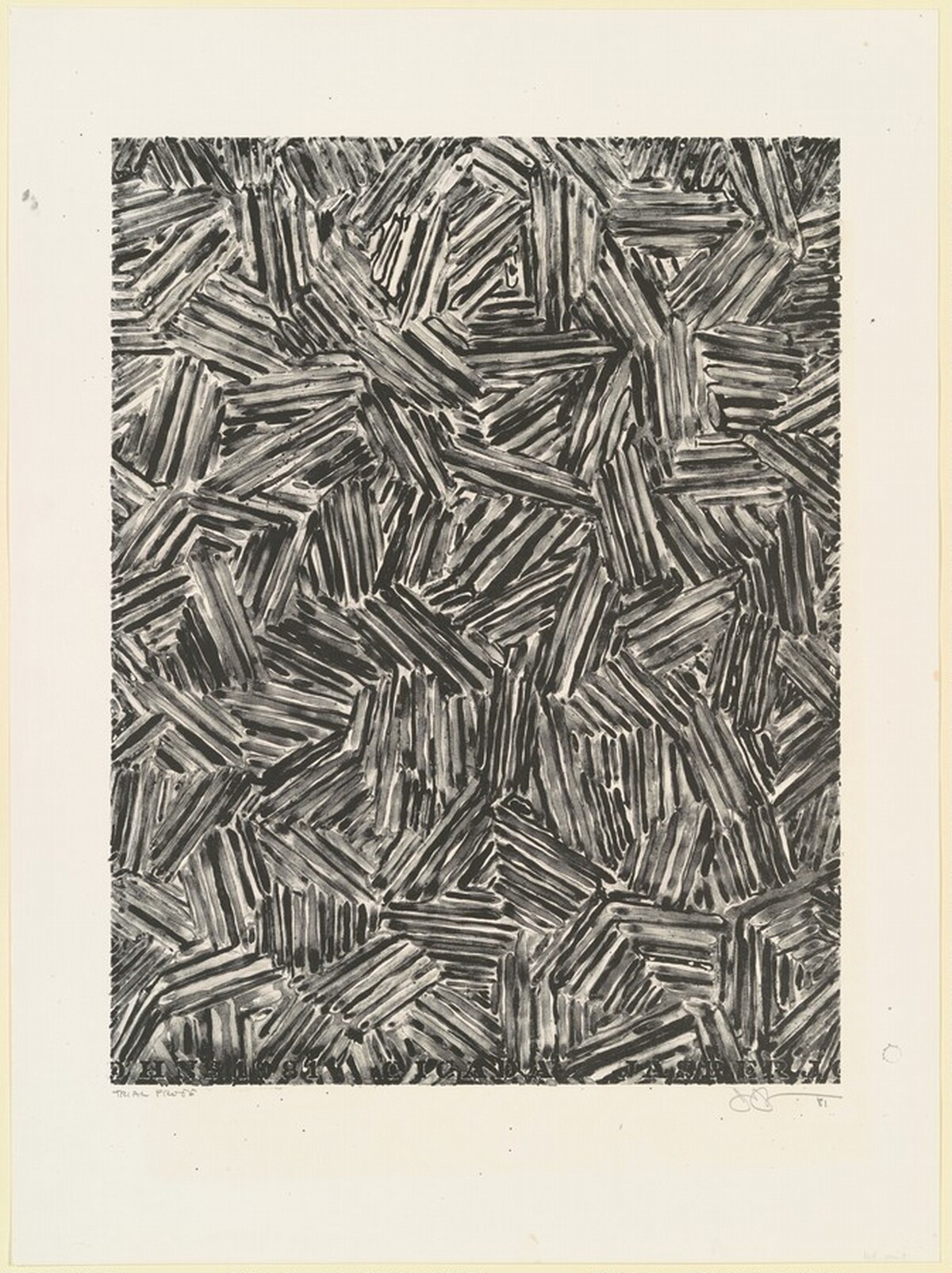 Cicada [trial proof] by Jasper Johns