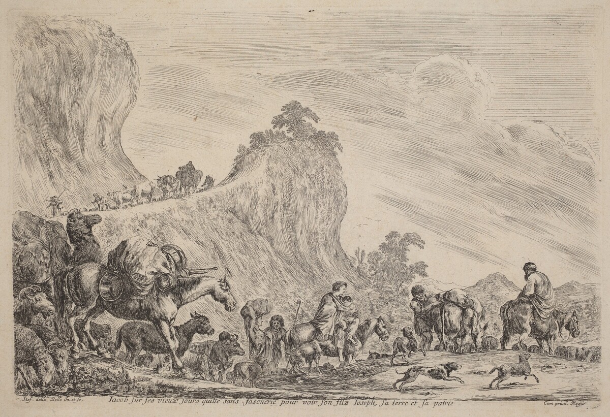 The Departure of Jacob to Egypt by Stefano Della Bella