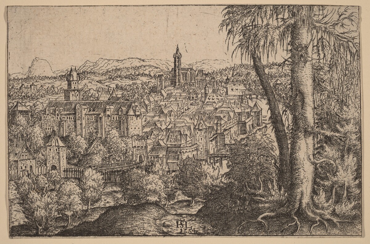 View of Steyr on Enns by Hanns Lautensack